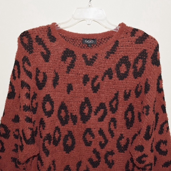 Boutique GiGiO Rust Animal Pattern Oversized Sweater - Picture 3 of 6